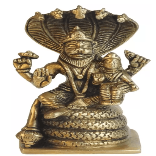 Brass Idol Narasimha Bhagwan